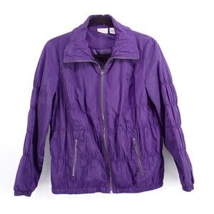 Zenergy By Chicos Purple Women's Jacket Size 0 Small Full Zip Up Long Sleeve